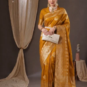 Printed Banarasi Silk Blend, Pure Silk Saree
